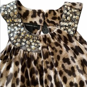 INC Leopard Halter Style Top XS